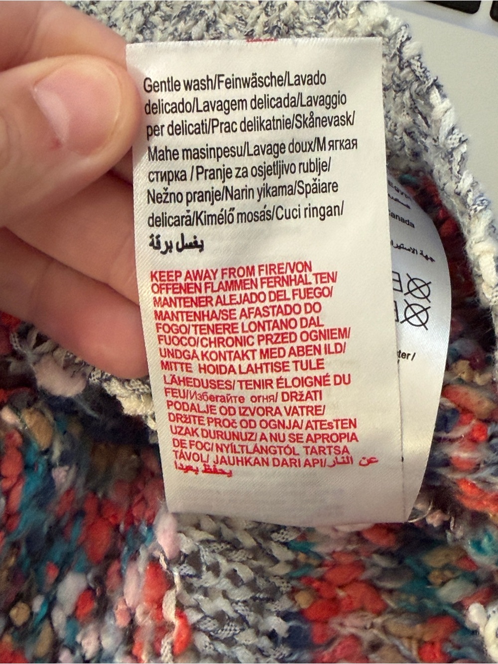 Noisy May Anthropologie Womens Indie Boho Confetti Chunky Knit Cocoon Cardigan L - Picture 10 of 10